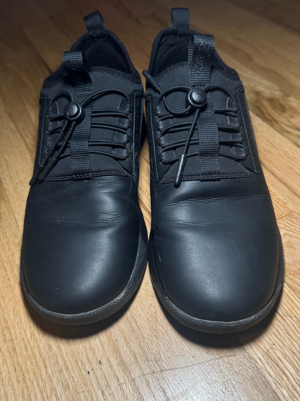 Men's Clove Black Slip-On Nurse Sneakers with Toggle Lacing